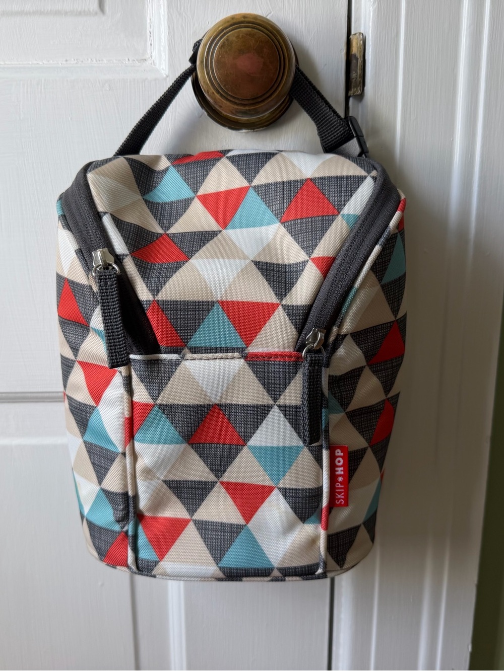 Skip Hop Multicolor Geometric Insulated Bottle Bag